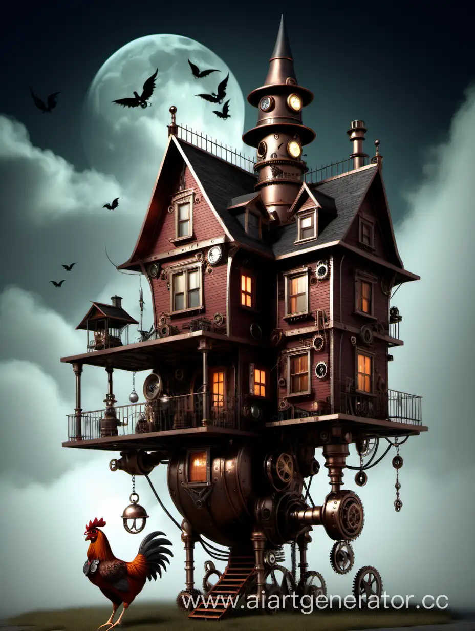 Witchs-Steampunk-Abode-House-on-Chicken-Legs