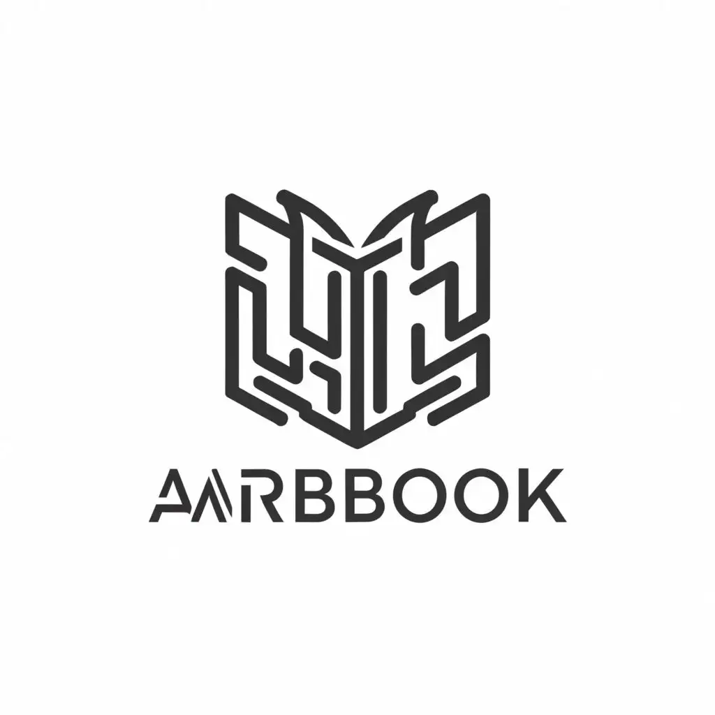 LOGO-Design-for-ARBBOOK-Complex-Book-Symbol-in-Education-Industry-with-Clear-Background