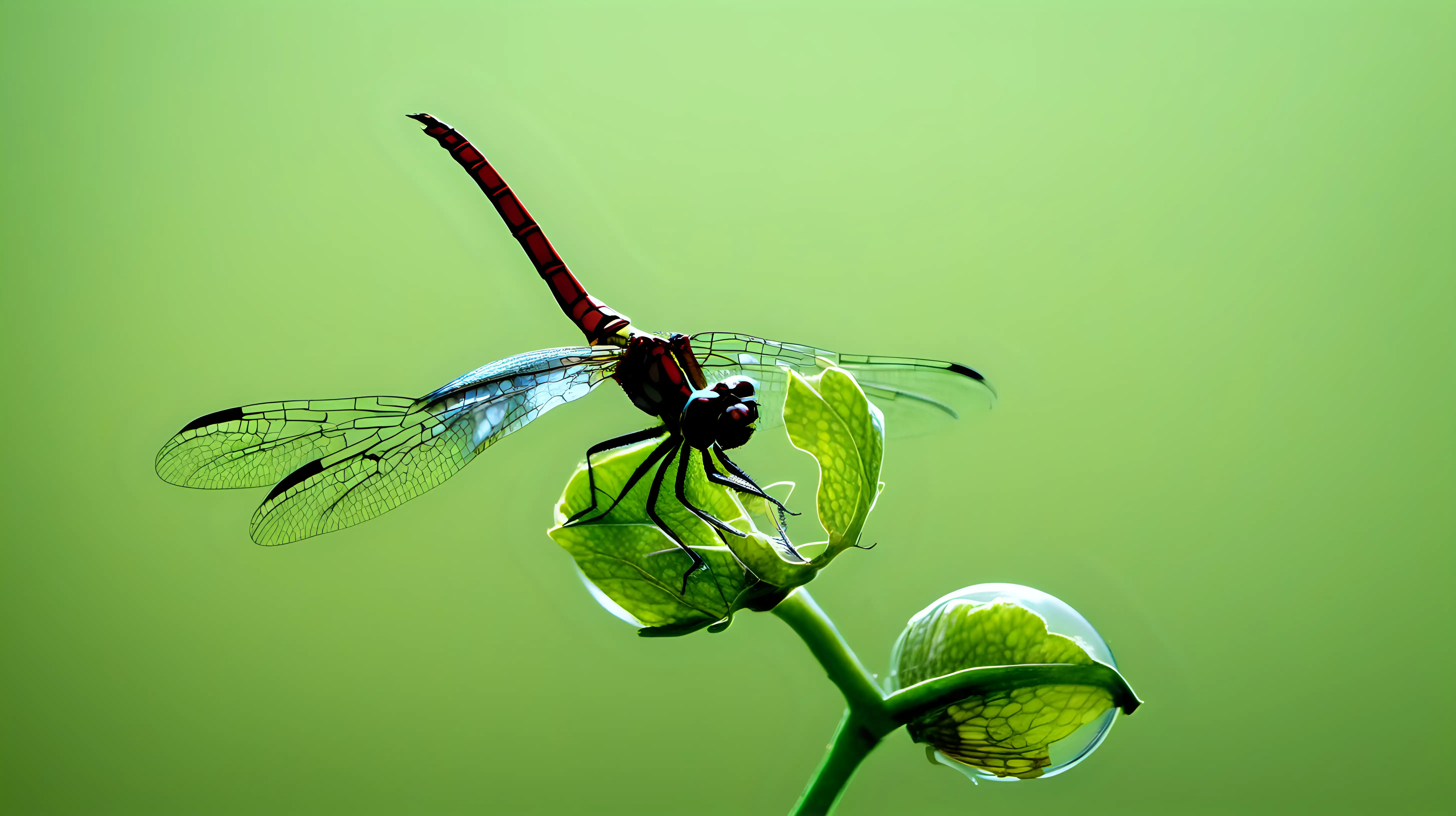 An image of a dragonfly nymph clinging to a submerged plant, showcasing the fascinating aquatic stage of the dragonfly life cycle.