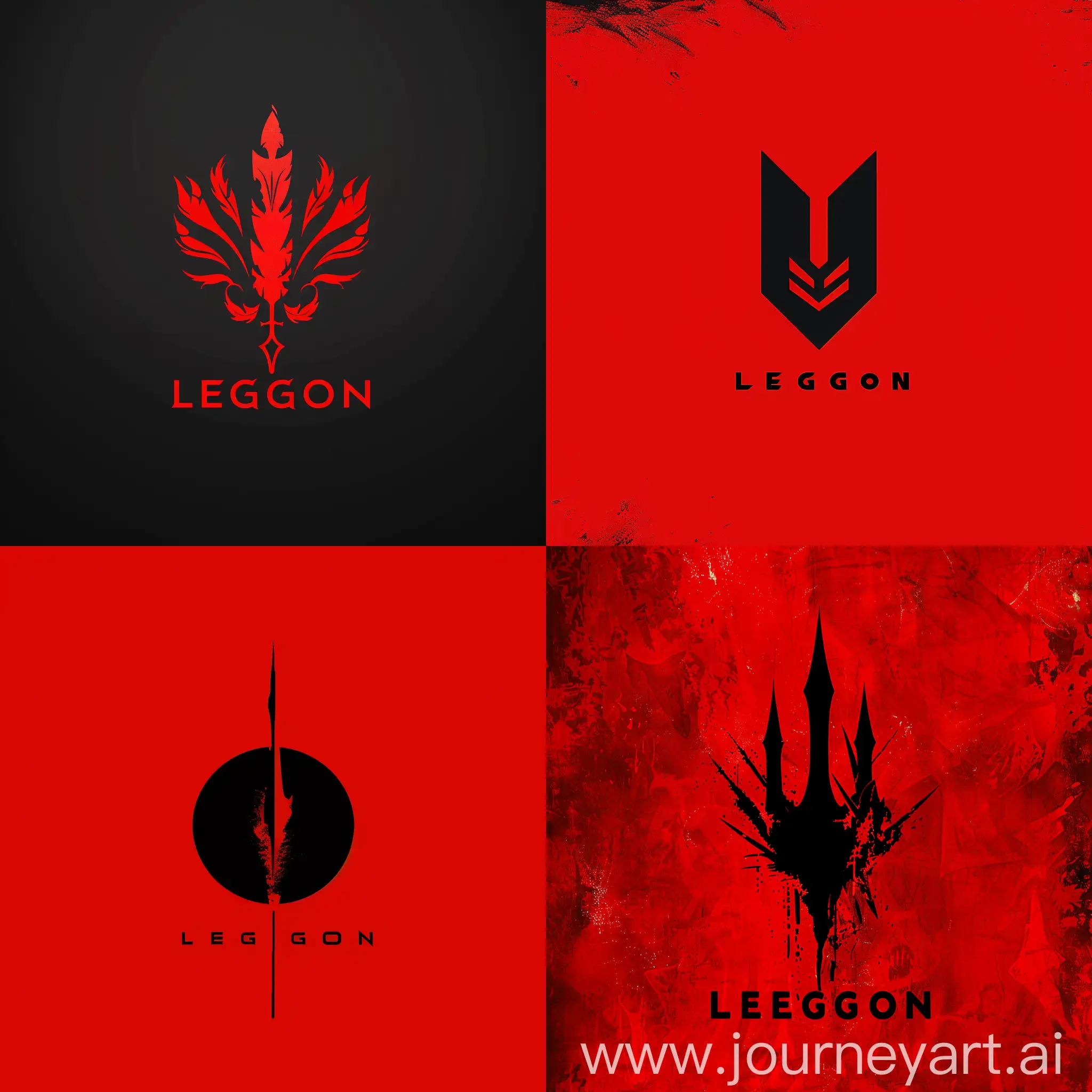 logo with red background. name LEGION