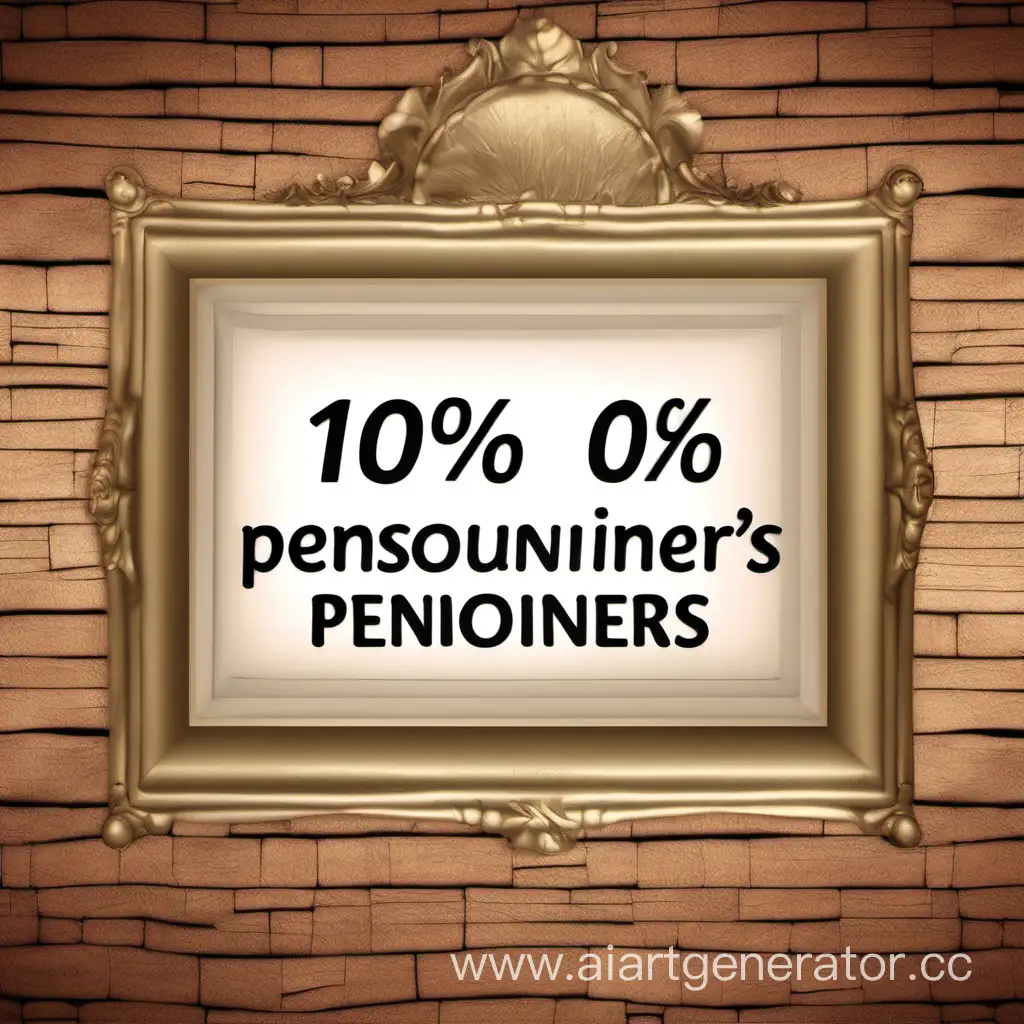 discount for pensioners 10%