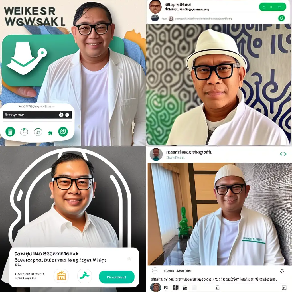 MiddleAged-Malay-Man-in-White-Songkok-and-Glasses-on-Whatsapp-Profile