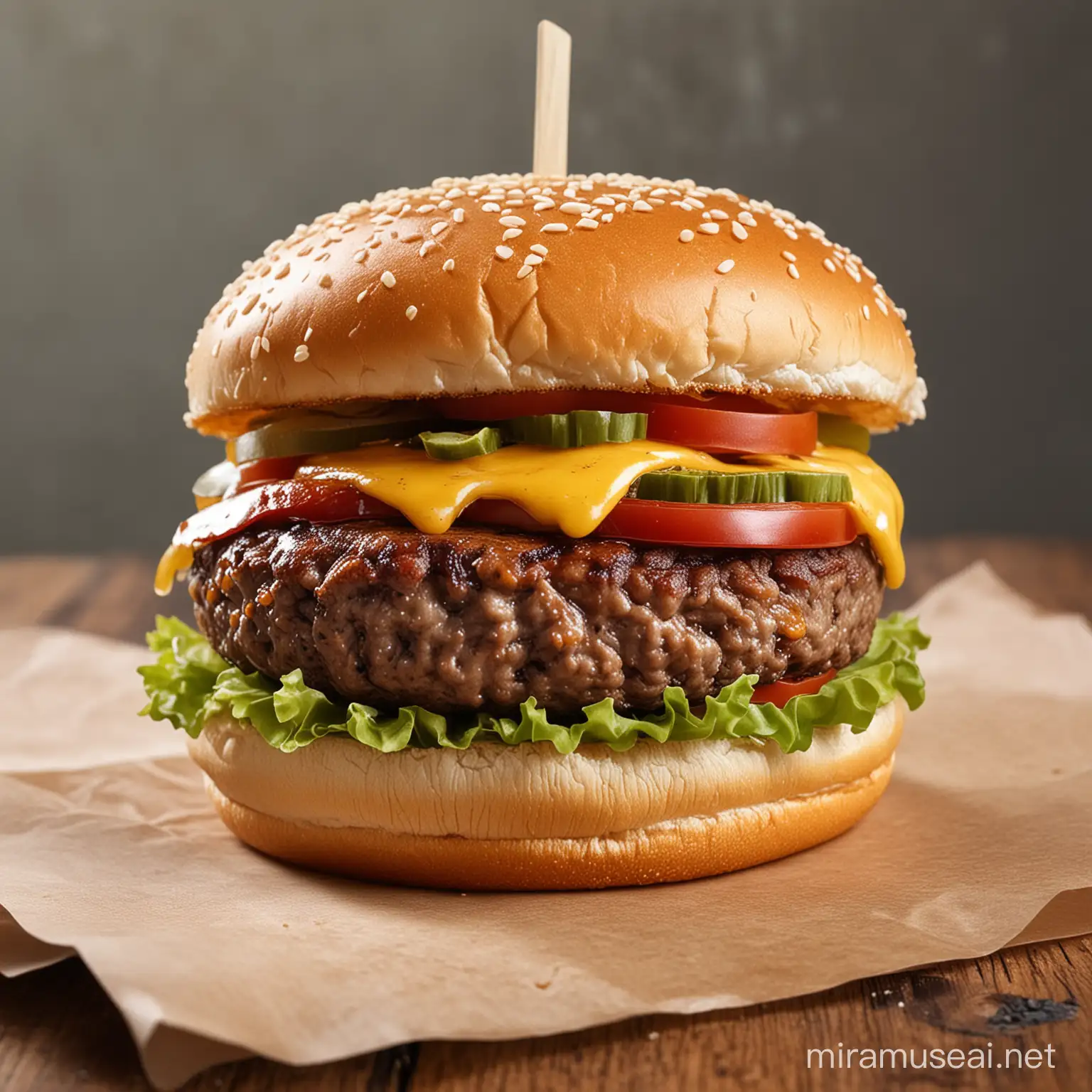 Burger that regenerated itself after being taken a bite out of