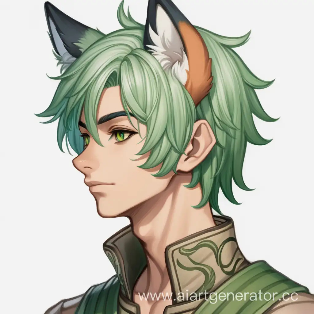 Young-Man-with-FoxLike-Features-and-Green-Hair