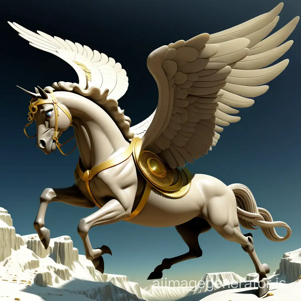 pegasus flying over Olympus