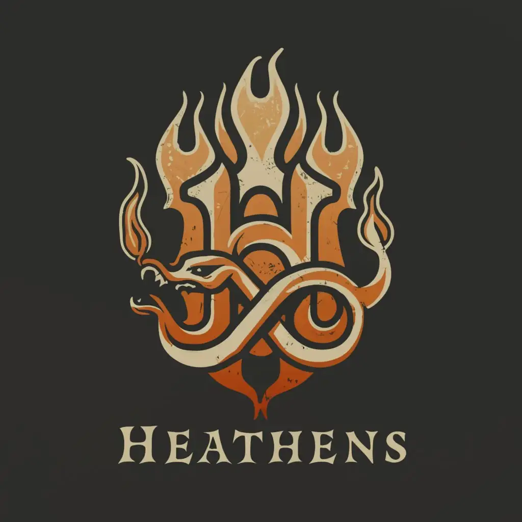 a logo design,with the text "Heathens", main symbol:Band,Moderate,clear background
