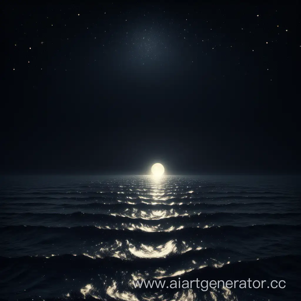 Tranquil-Night-Seascape-with-Starlit-Horizon