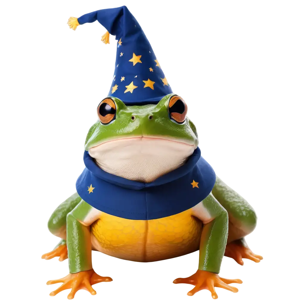 Enchanting-PNG-Image-of-a-Frog-Wearing-a-Wizard-Hat-Captivating-Digital-Art