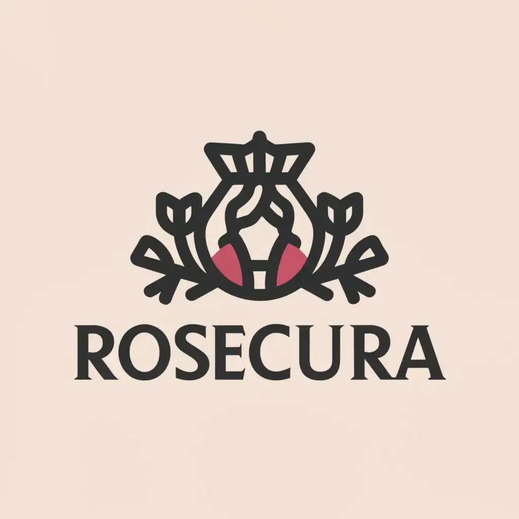 a logo design,with the text "ROSECURA", main symbol:queen,Moderate,clear background