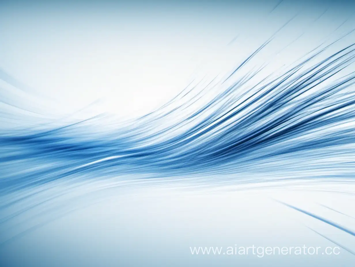 white background blue abstract straight lines showing motion, blurred a little, like molecules or gusts of wind.