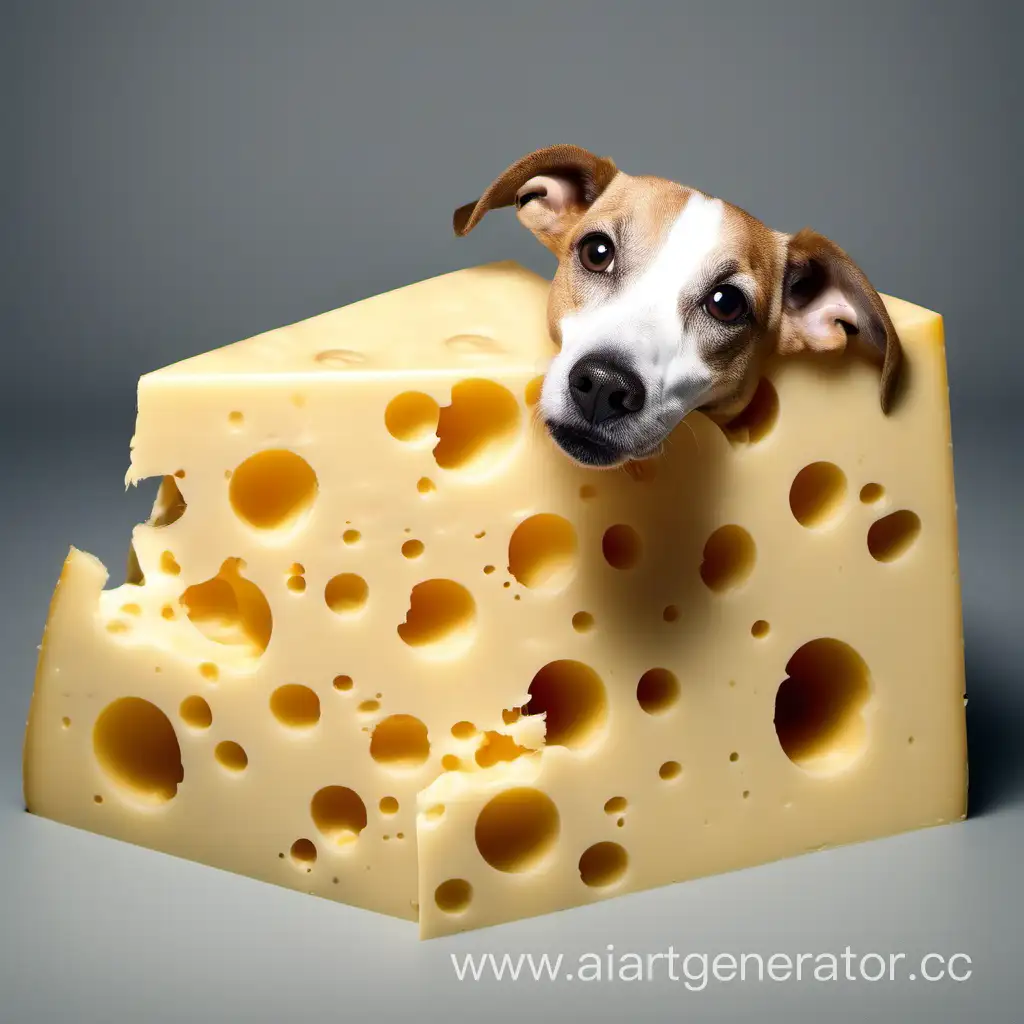 Adorable-Dog-Enjoying-Cheese-Treats