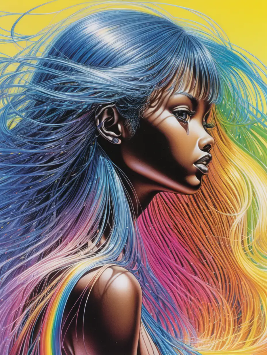 Retro Psychedelic Poster Featuring Electric Arc and Melanin Beauty ...