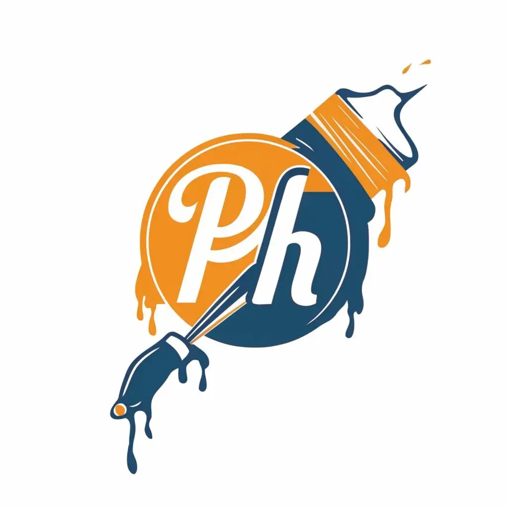 logo, paint , with the text "ph", typography, be used in Retail industry