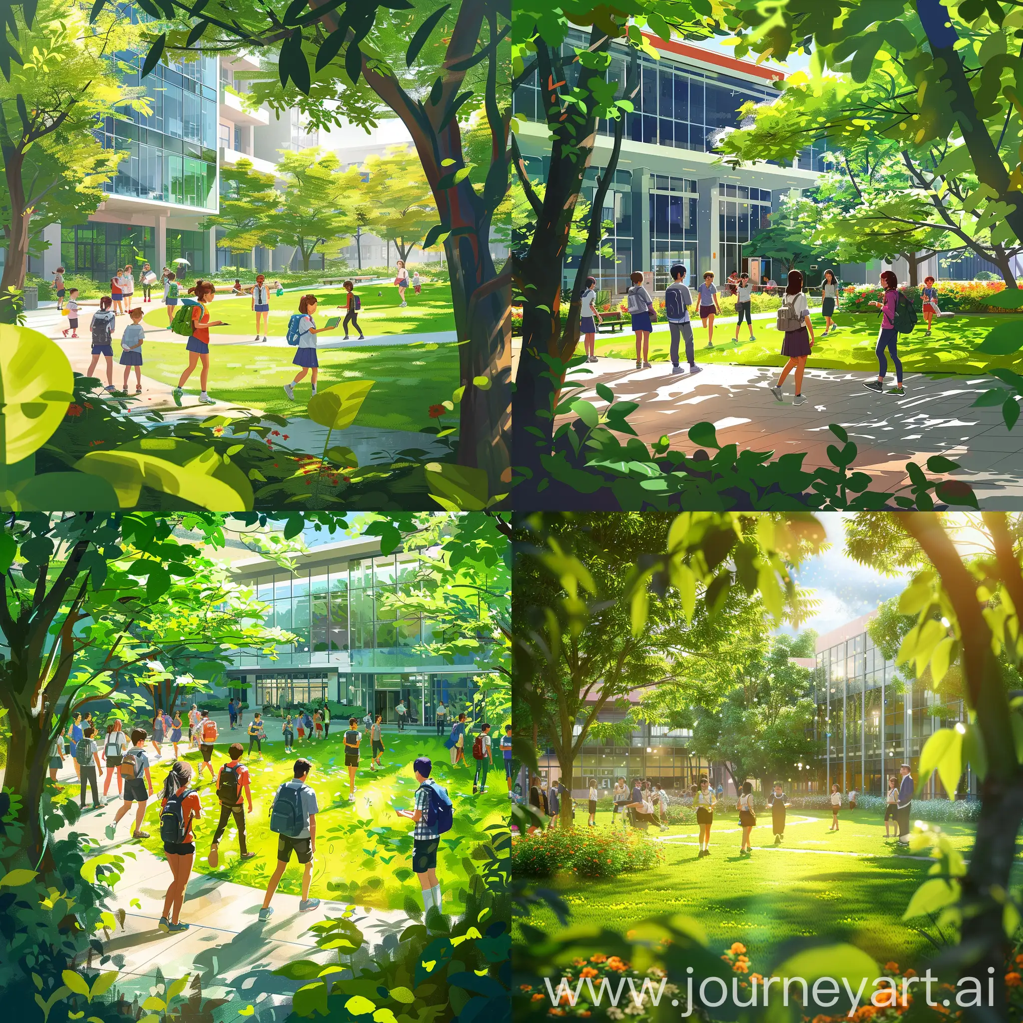 Vibrant-Youth-Activities-on-a-Modern-Campus