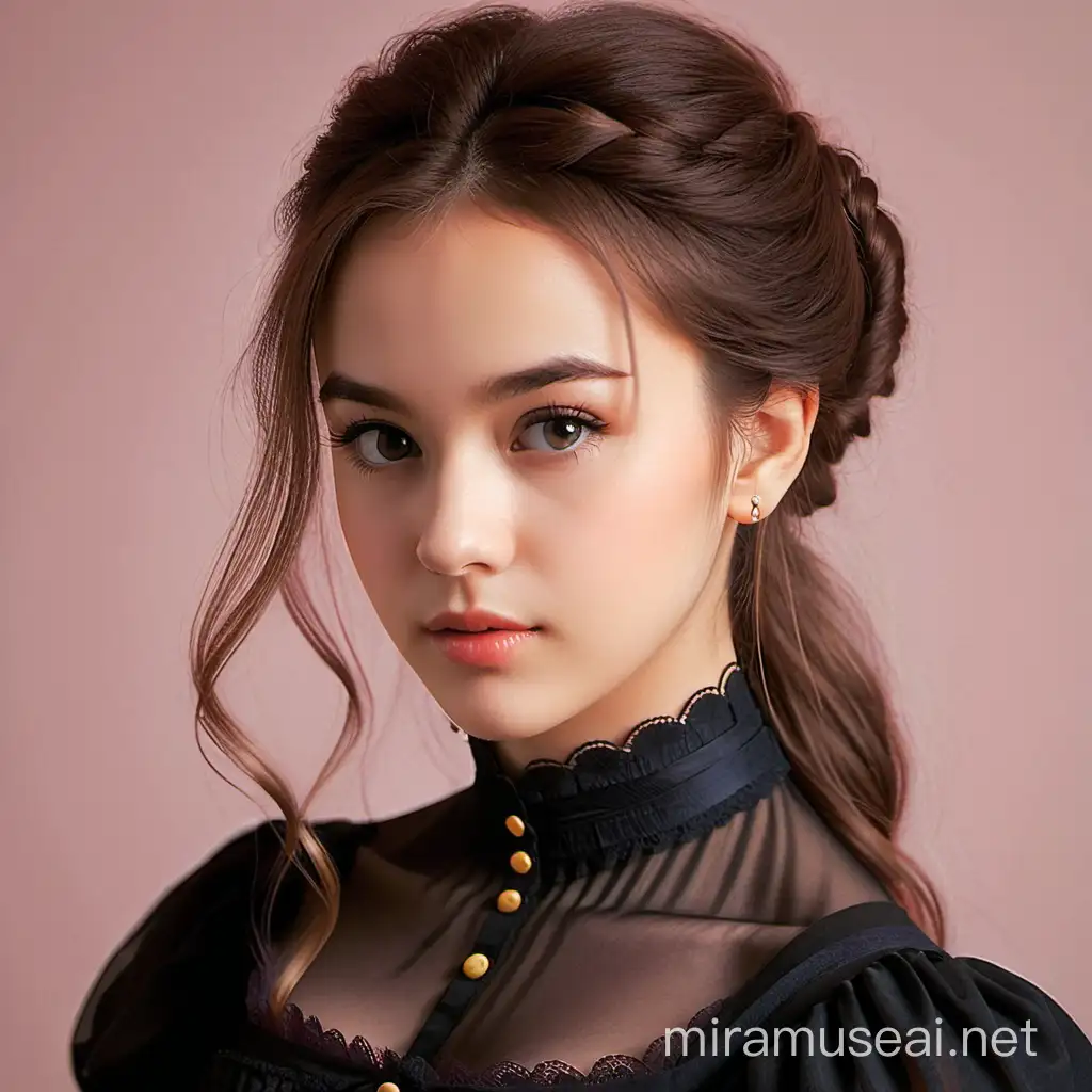 Captivating 19th Century Girl Portrait with Harmonious Color Psychology