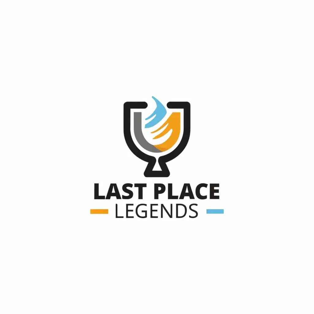 a logo design,with the text "Last Place Legends", main symbol:Last Place Trophy,Moderate,be used in Internet industry,clear background