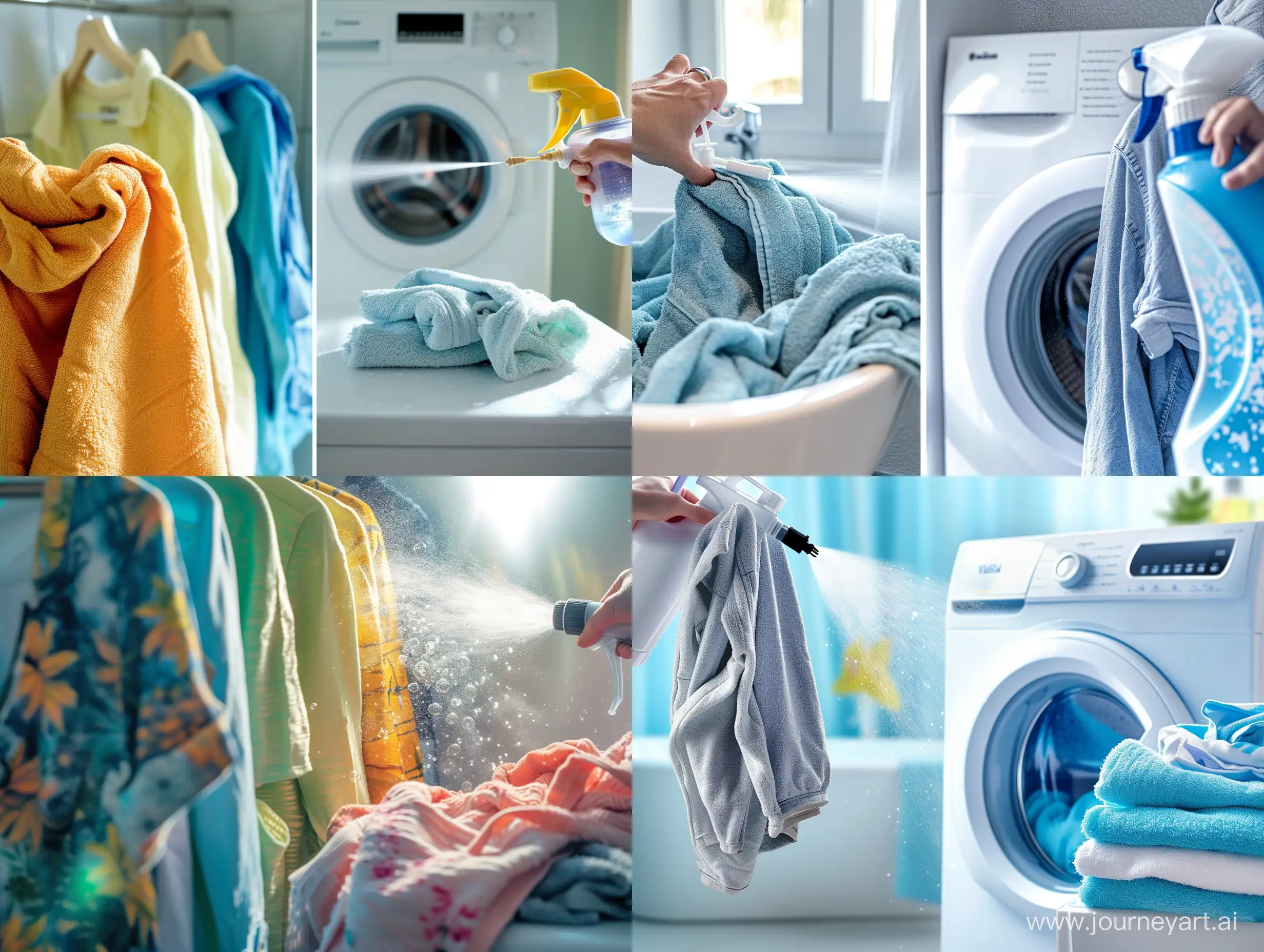 Person-Spraying-Clothes-with-Freshly-Washed-Laundry