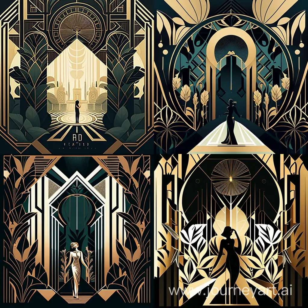 An intricate geometric design inspired by the iconic shapes and patterns of the Art Deco movement.
SDetailed images of Art Deco interiors that emphasize the luxury and modernity of the era.tylish illustrations showcasing the sleek glamor and sophistication synonymous with Art Deco architecture and fashion.Jesus in the Garden of Eden