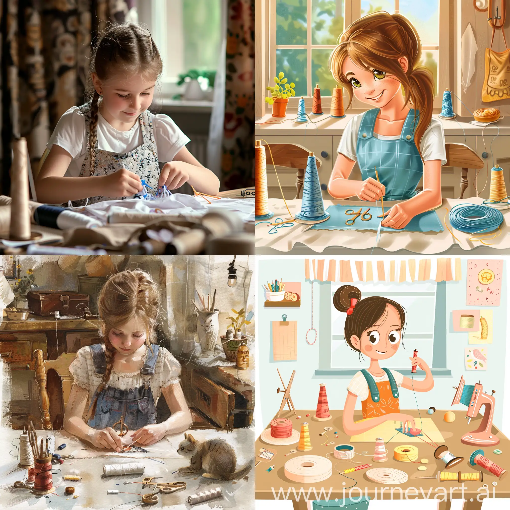 Focused-Girl-Seamstress-Crafting-Handmade-Delights