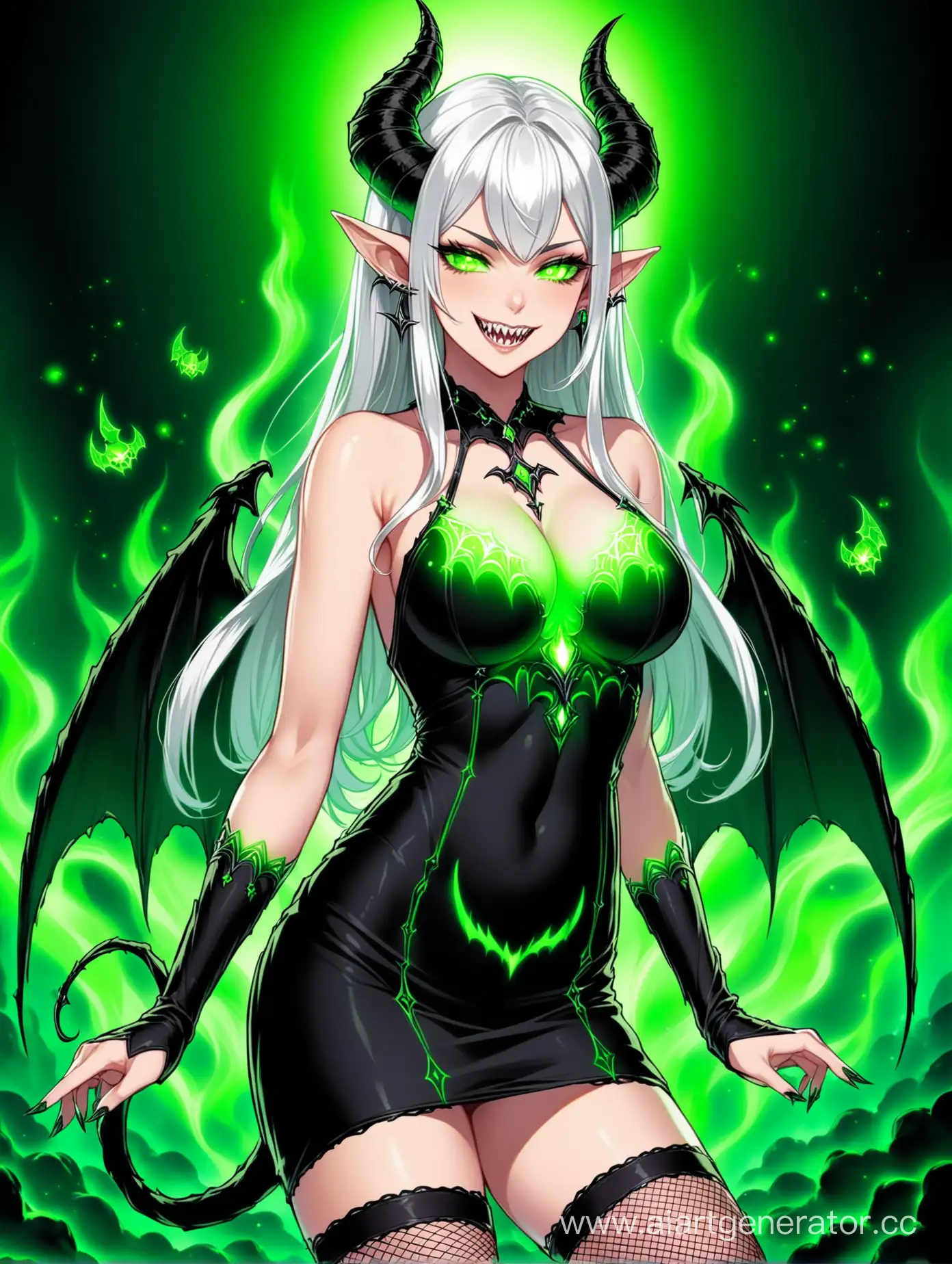 Succubus-Girl-with-White-Hair-and-Demonic-Features-in-Nuclear-Green-Aura