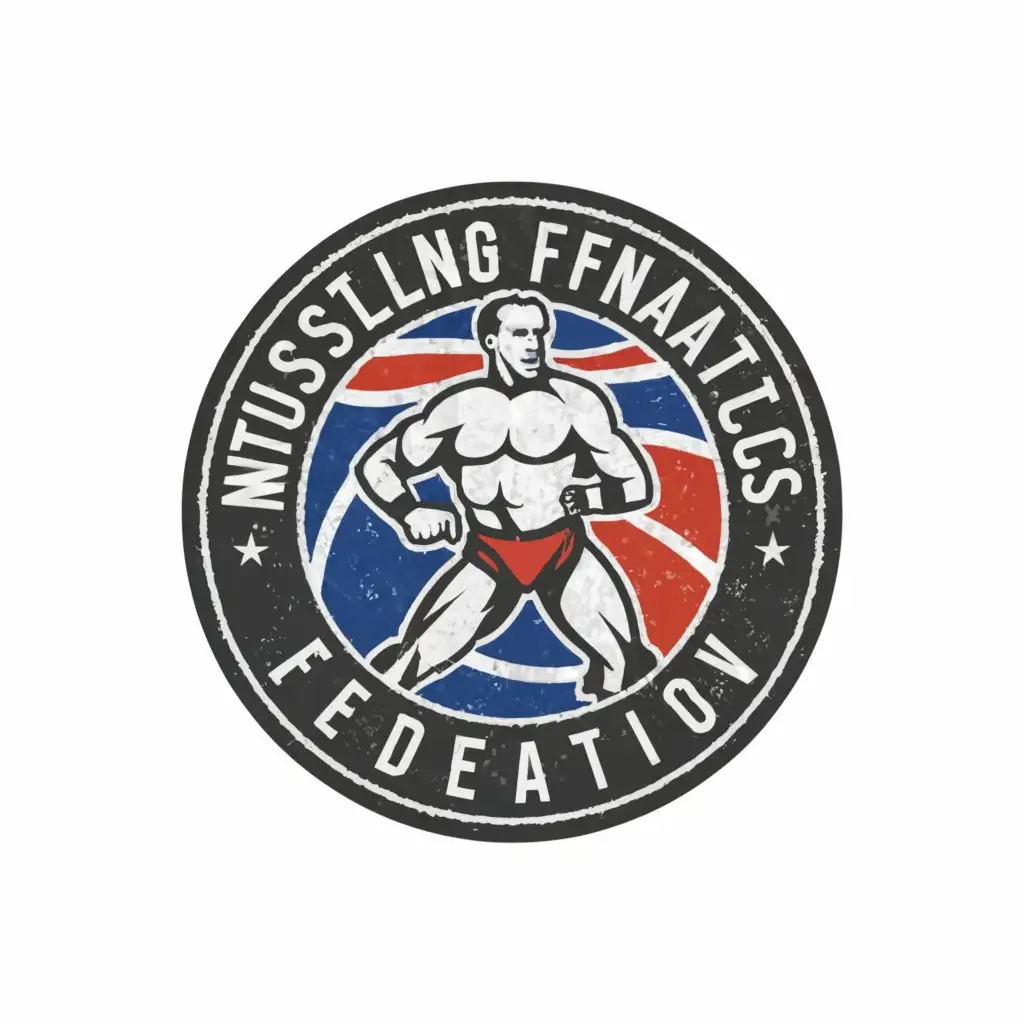 a logo design,with the text "Wrestling Fanatics Federation", main symbol:in a circle ,Moderate,be used in Entertainment industry,clear background