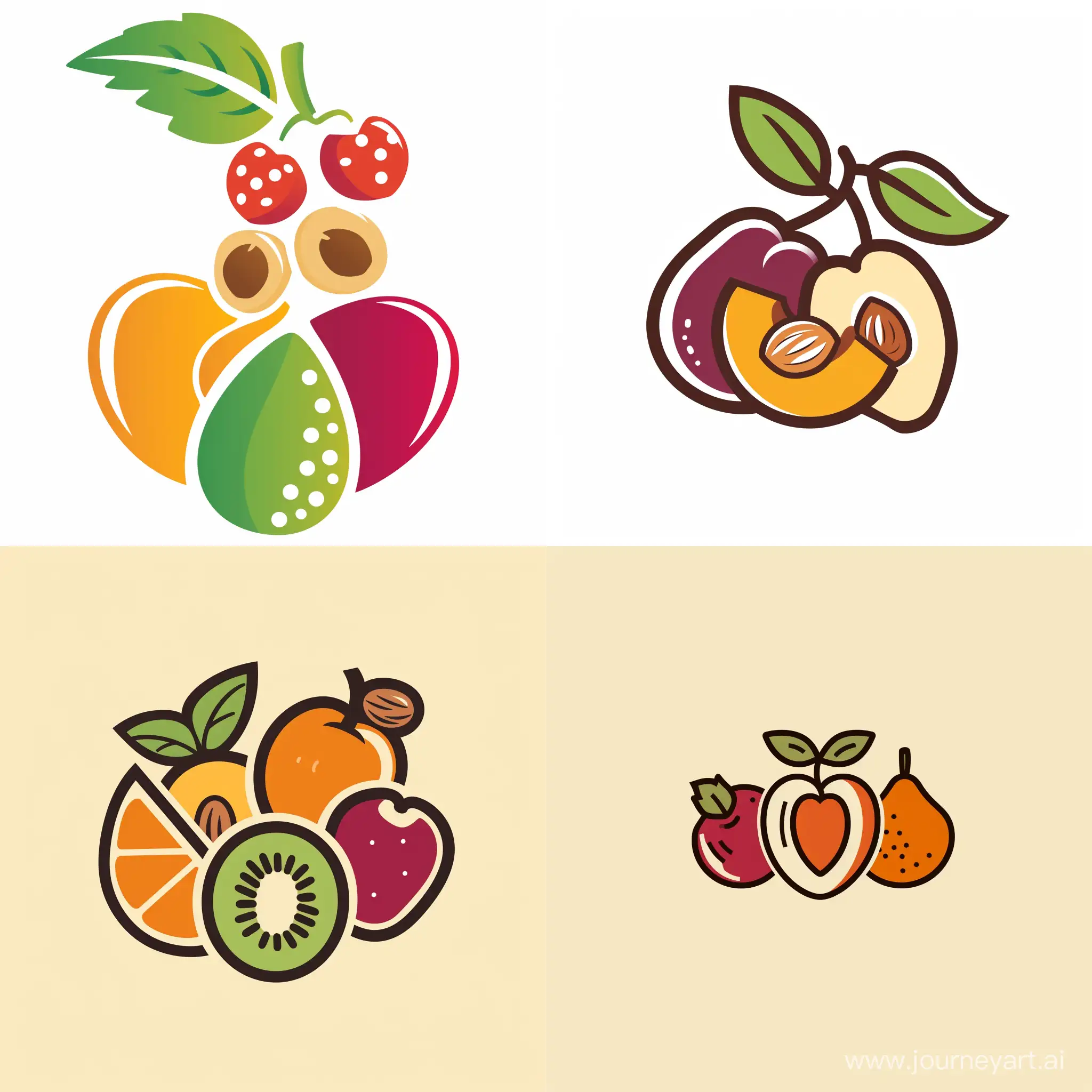 Wholesome-Sweet-Delights-Logo-Design-Featuring-Fruits-and-Nuts