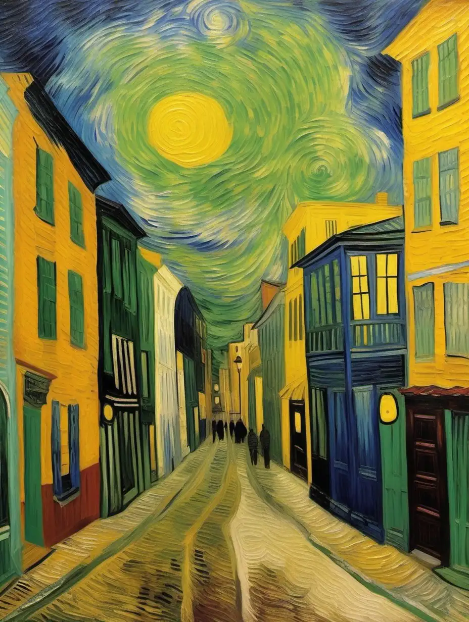 an abstract painting by Van Gogh of Charleston