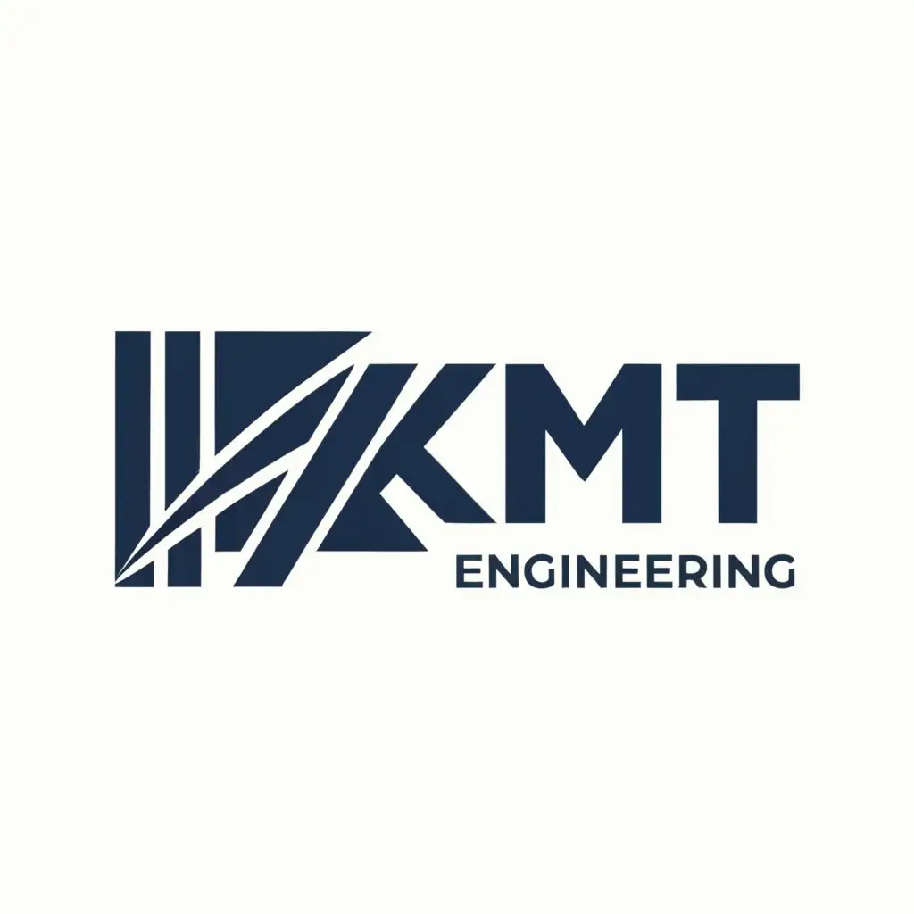 a logo design,with the text "KMT Engineering", main symbol:Turbine blade,complex,be used in Technology industry,clear background