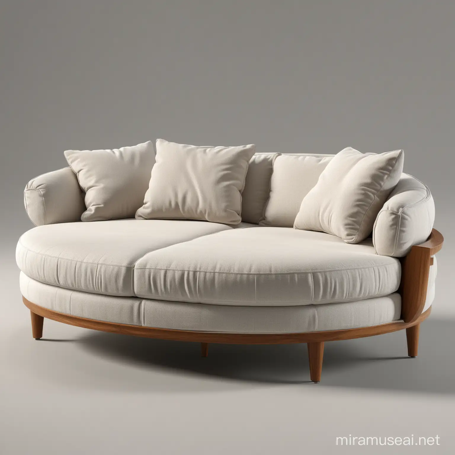 Italian Design European Sofa with Round Cushion and Mechanical Features