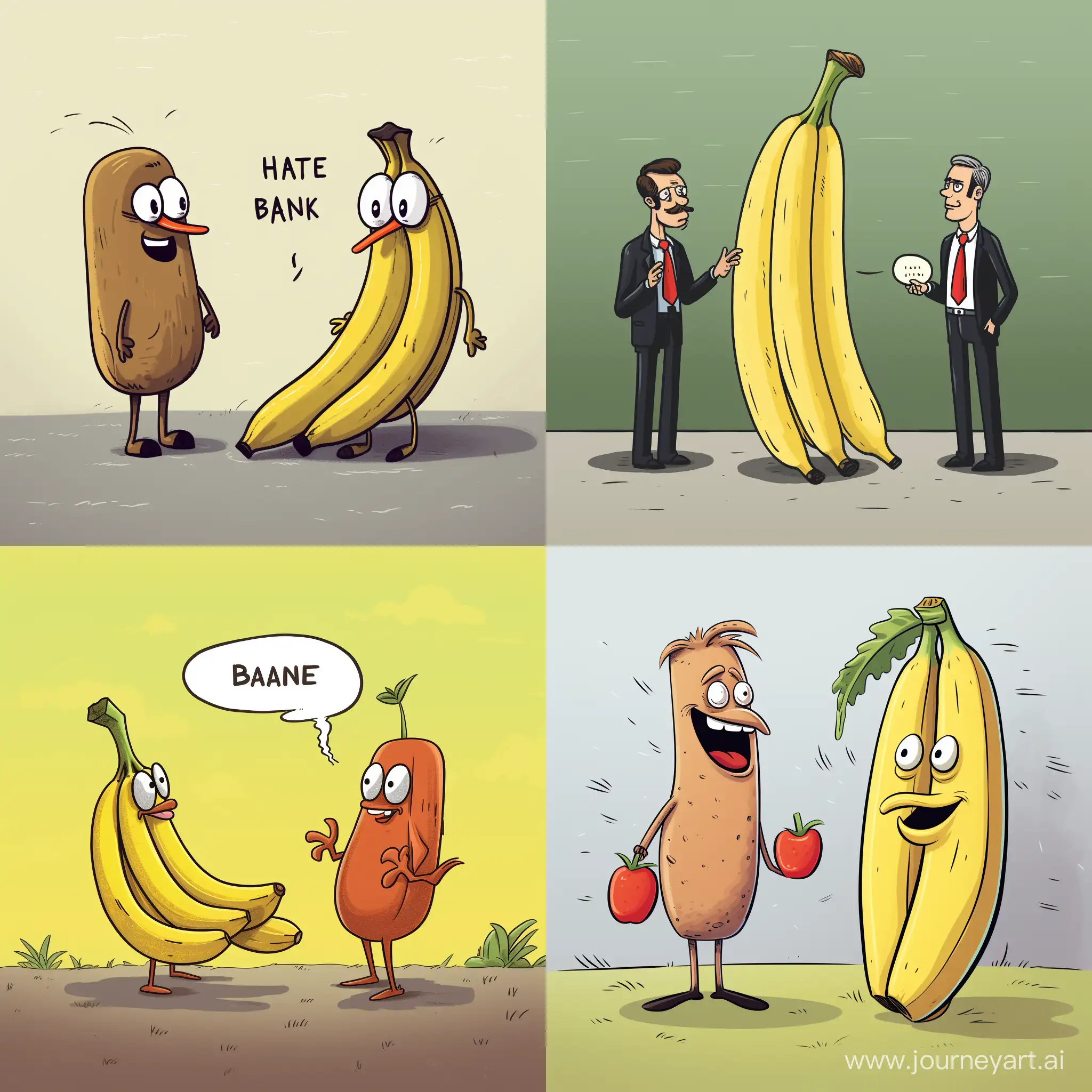 2 банана спорят о смысле жизни, мультик 