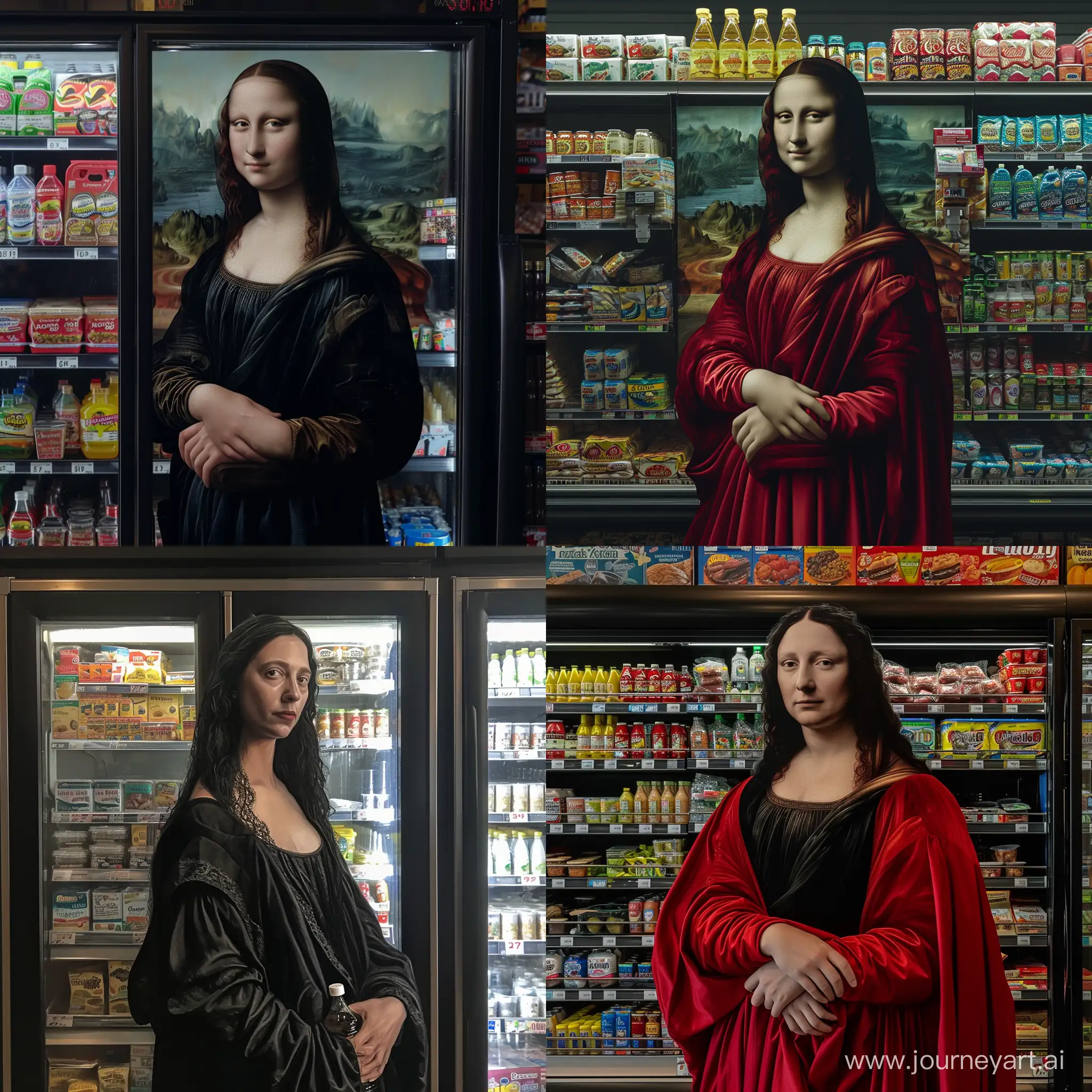 Realistic-Full-Body-Mona-Lisa-Shopping-at-the-Supermarket