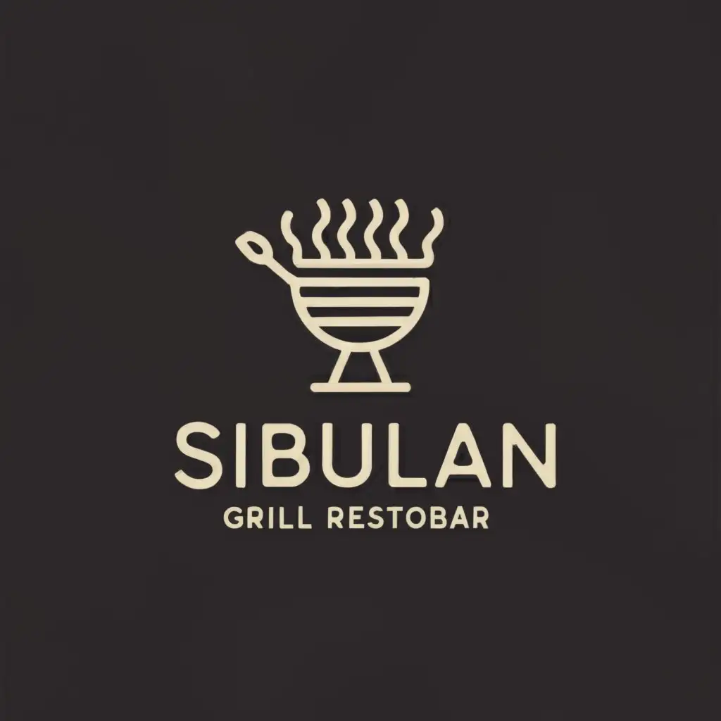 a logo design,with the text "Sibulan Grill and Restobar", main symbol:Food,Moderate,be used in Restaurant industry,clear background