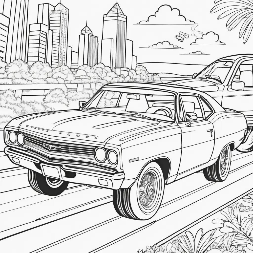 Colorful Cars Coloring Books with 28 Pages of Creative Designs
