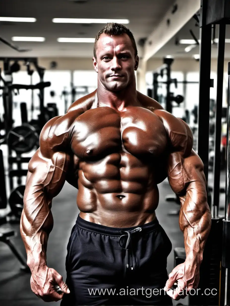 Muscular-Bodybuilder-Training-Intensely-in-the-Gym