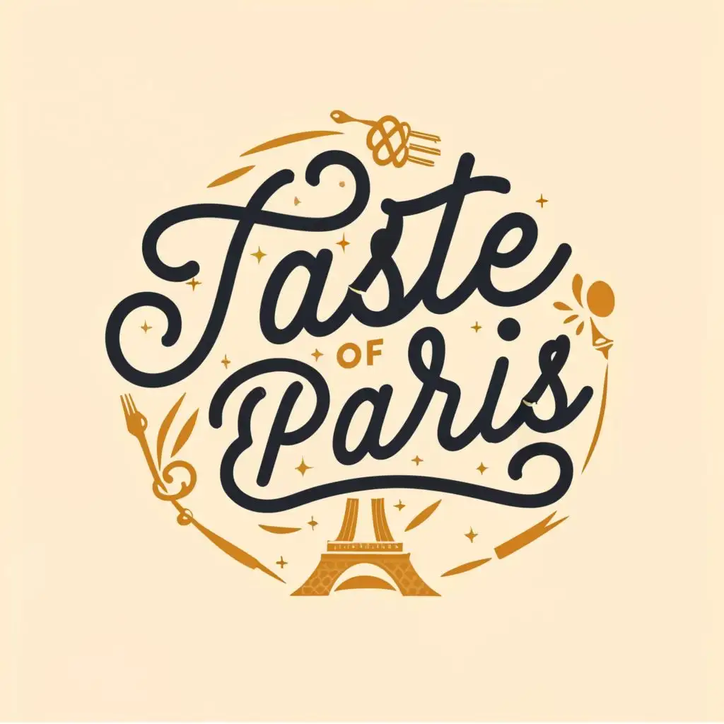 logo, anything, with the text "TASTE OF PARIS", typography, be used in Restaurant industry
