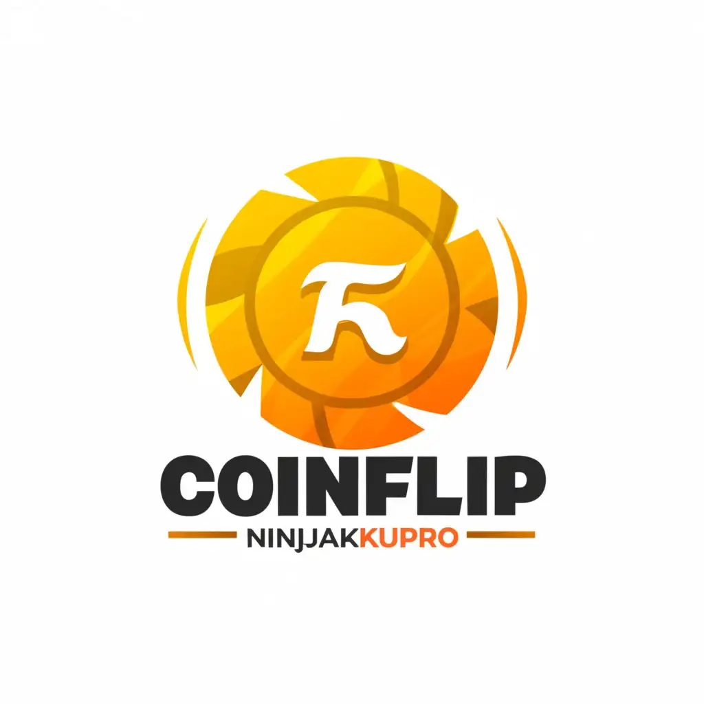 a logo design,with the text 'Roblox thumbnail coinflip at the top there is a fresh test called new and in the middle a coin', main symbol:coin,Moderate,clear background remove THUNGONL and replace to NinjaKungPro add to the coin a euro make the coin more color and bigger