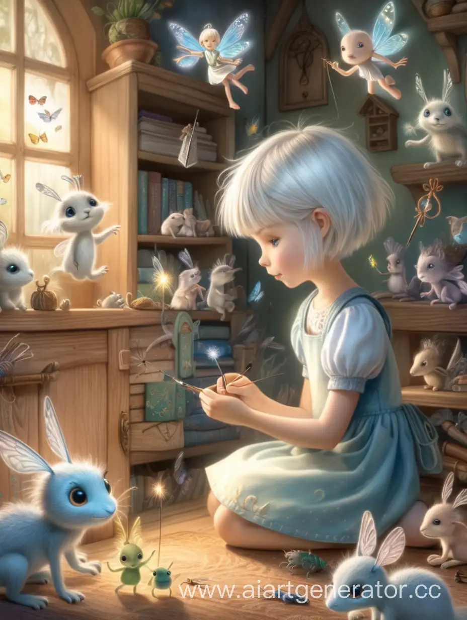 маленькая девочка с белыми и короткими волосами знакомится с маленькими сказочными существами, которые сделали иглу своим домом - семьей иглистиков. Они учат Алису тайнам и магии иглу, а она в свою очередь делится с ними любовью и заботой.
