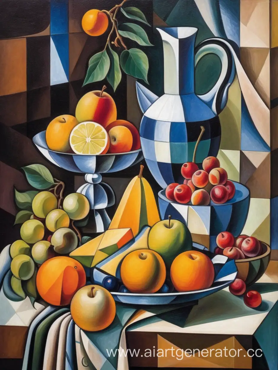 Vibrant-Dutch-Still-Life-Cubist-Fusion-of-Fruits-and-Colors