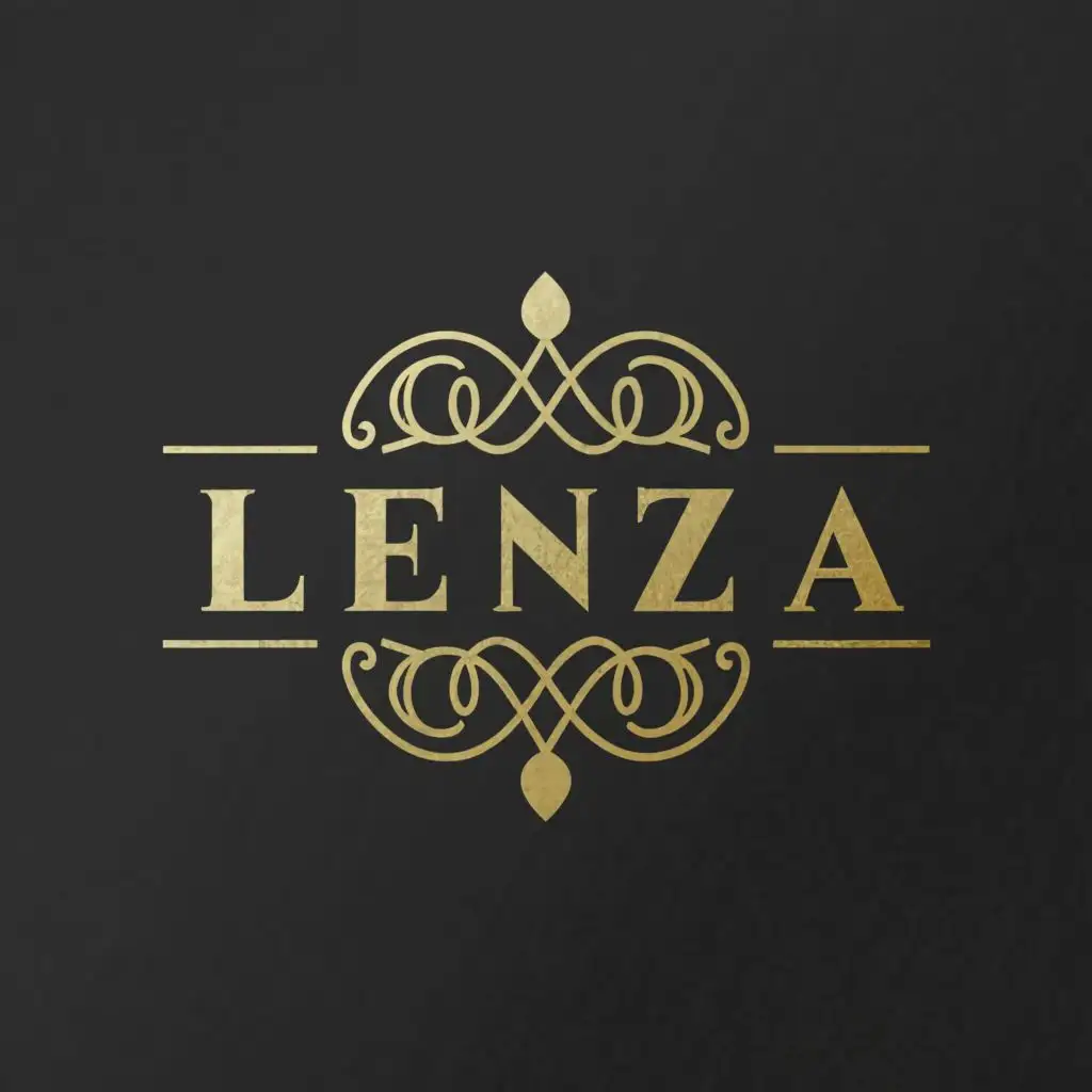 LOGO-Design-For-Leenza-Elegant-Typography-with-Accessory-and-Gold-Elements