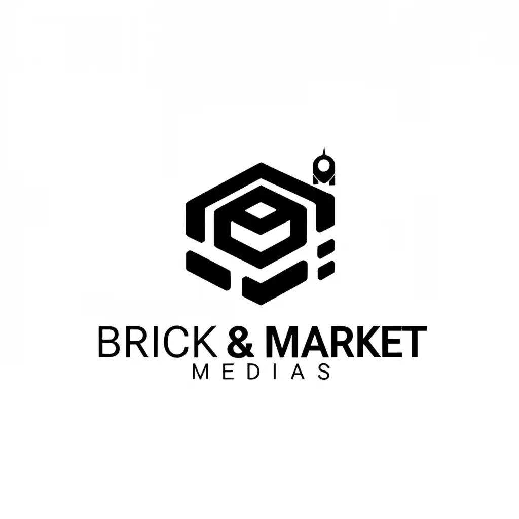 a logo design,with the text "Brick&MarketMedia", main symbol:Digital,Moderate,clear background