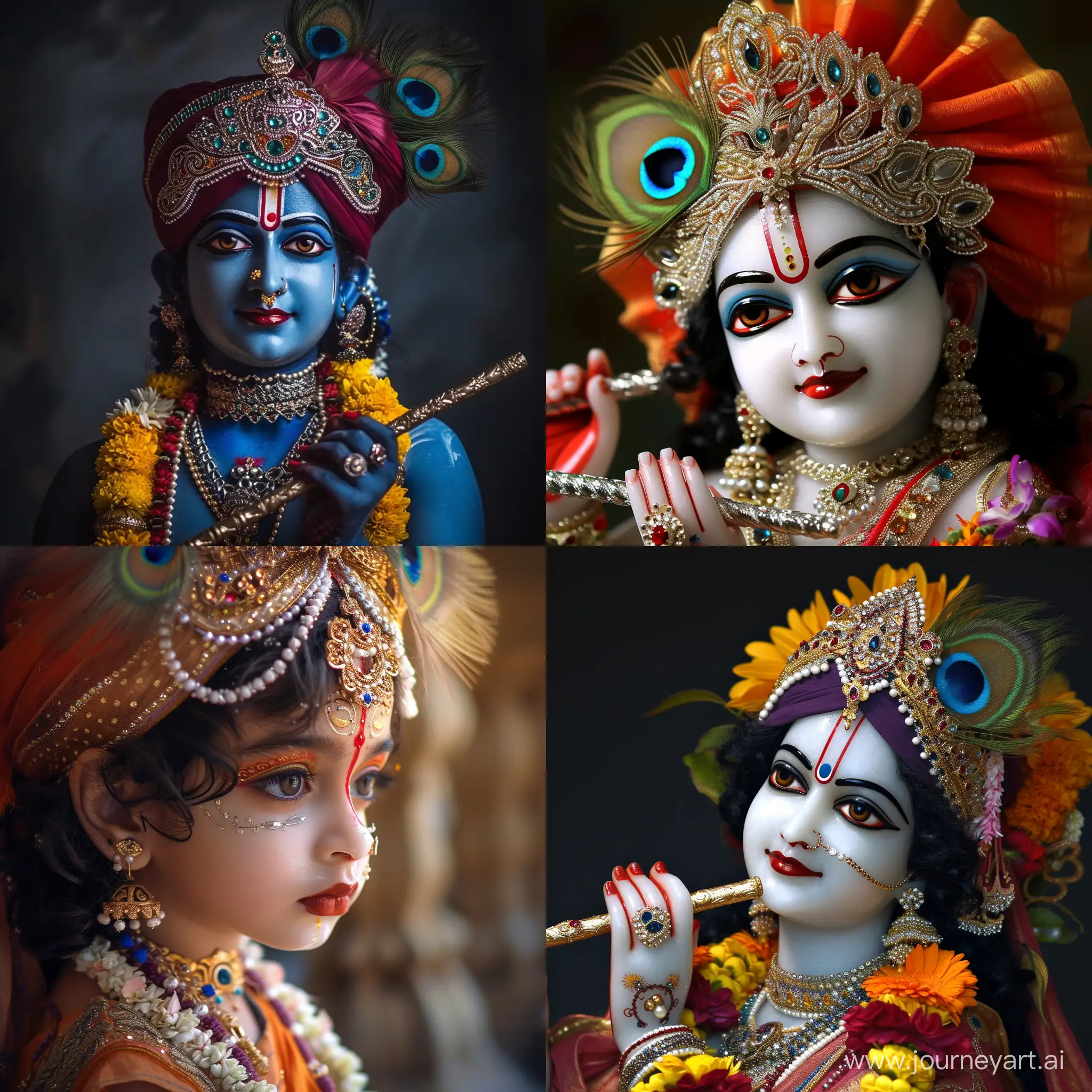 Vibrant-Portrait-of-Hindu-God-Krishna