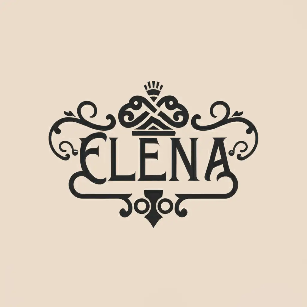a logo design,with the text "Elena", main symbol:coat,Moderate,be used in Retail industry,clear background
