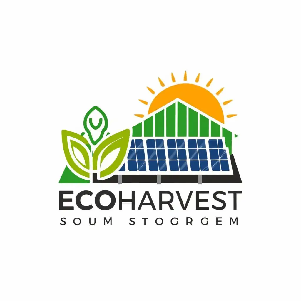 logo, solar, with the text "ecoharvest", typography, be used in Technology industry