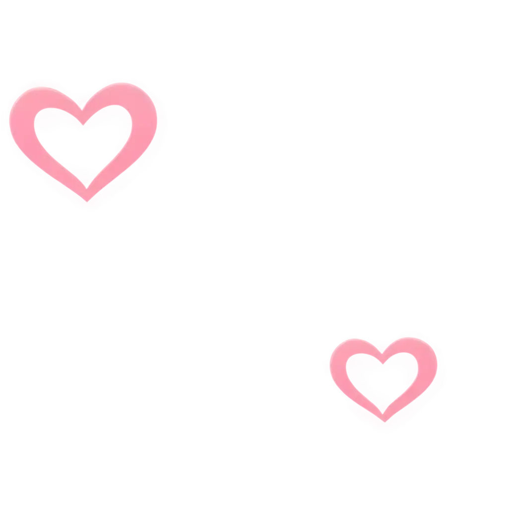 pink heart, vector drawing