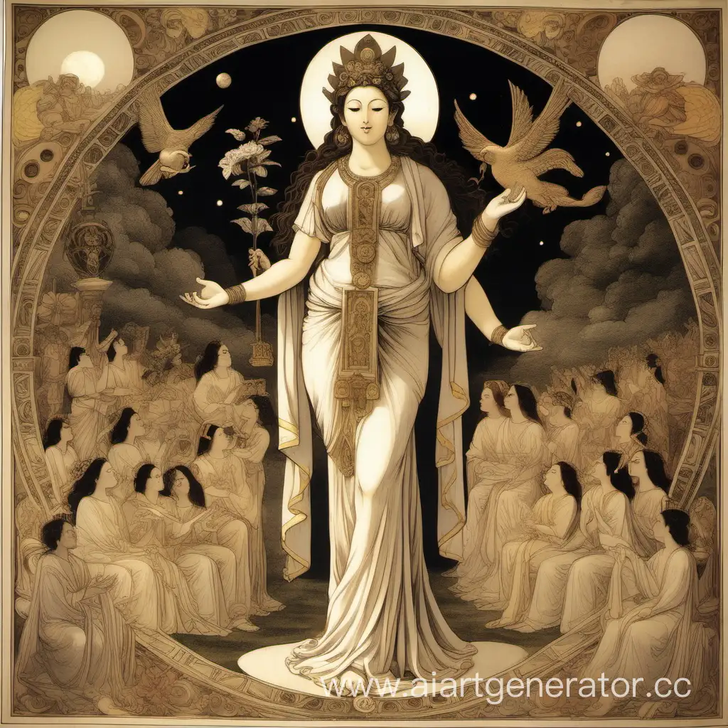Divine-Goddess-Reverence-Men-Adoring-the-Celestial-Beauty