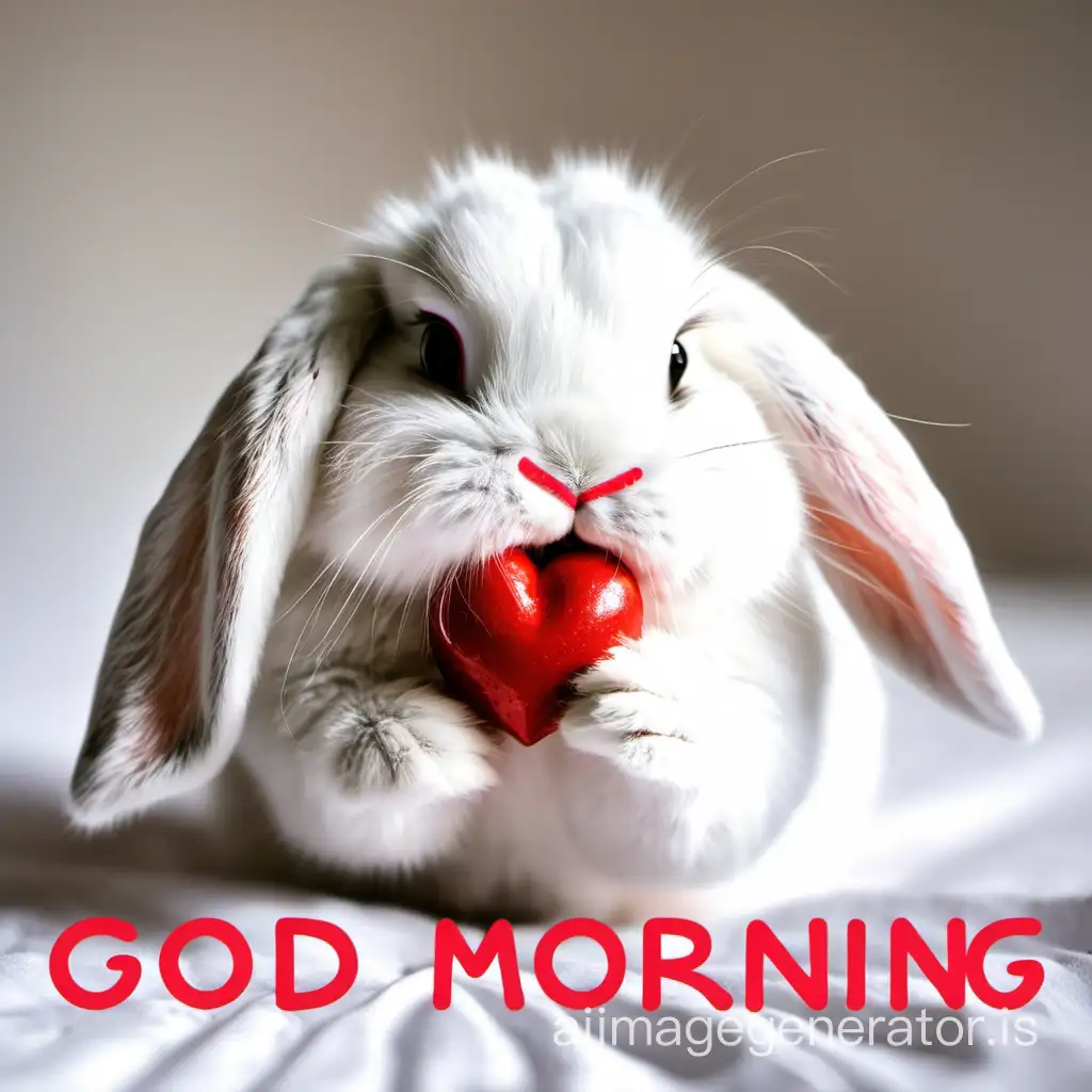 Good morning bunny with kisses