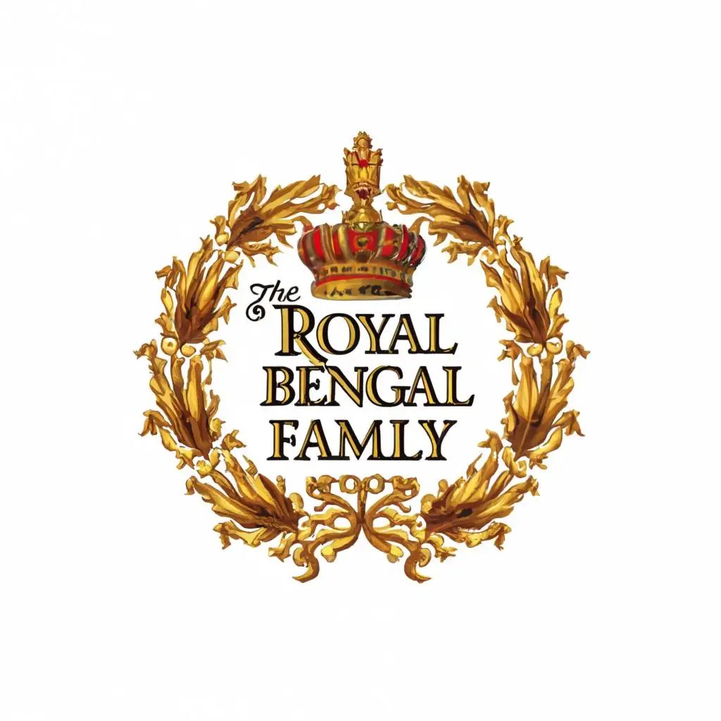 logo, The Royal Bengal Family, with the text "The Royal Bengal Family", typography
