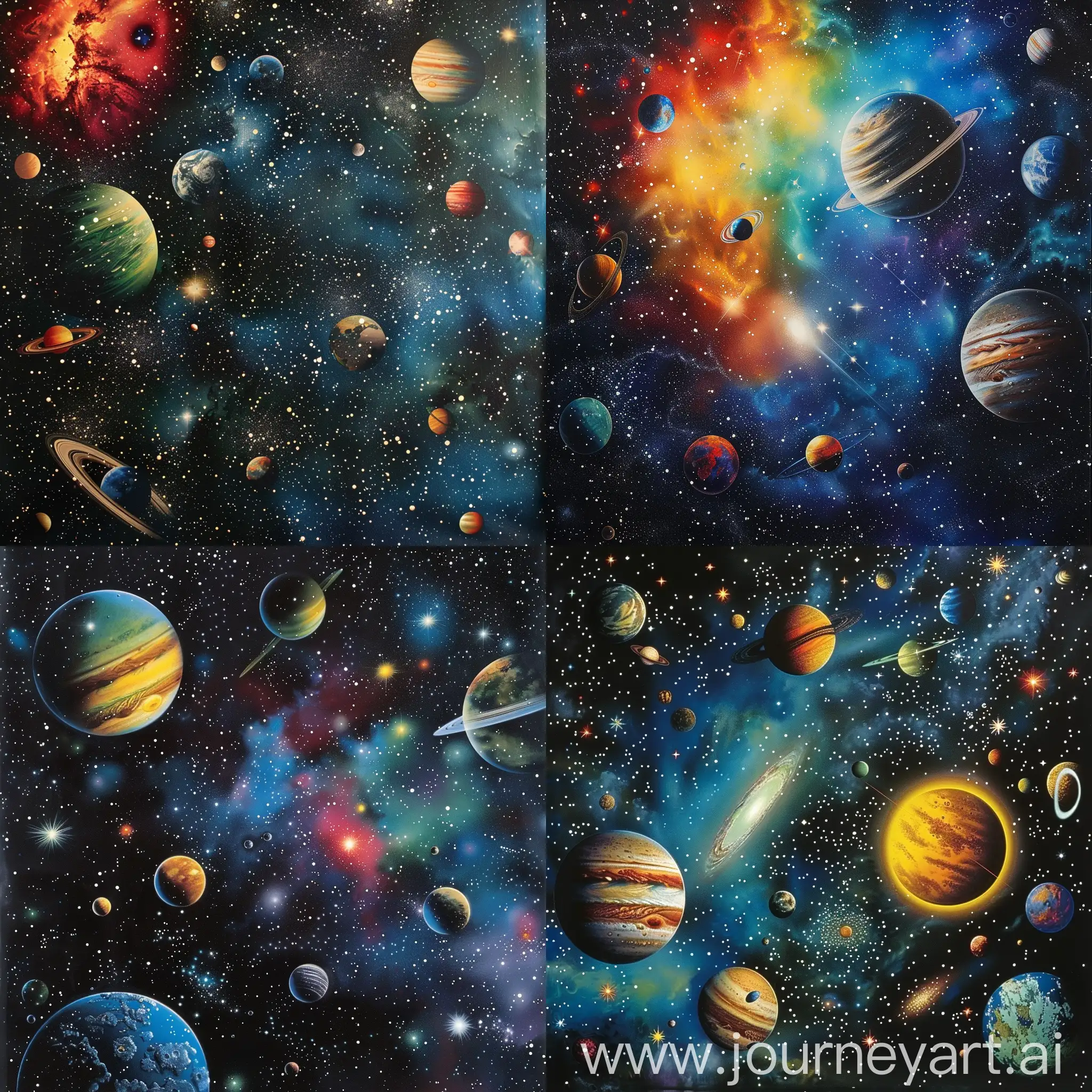Celestial-Symphony-Vibrant-Planets-Amidst-Cosmic-Brilliance