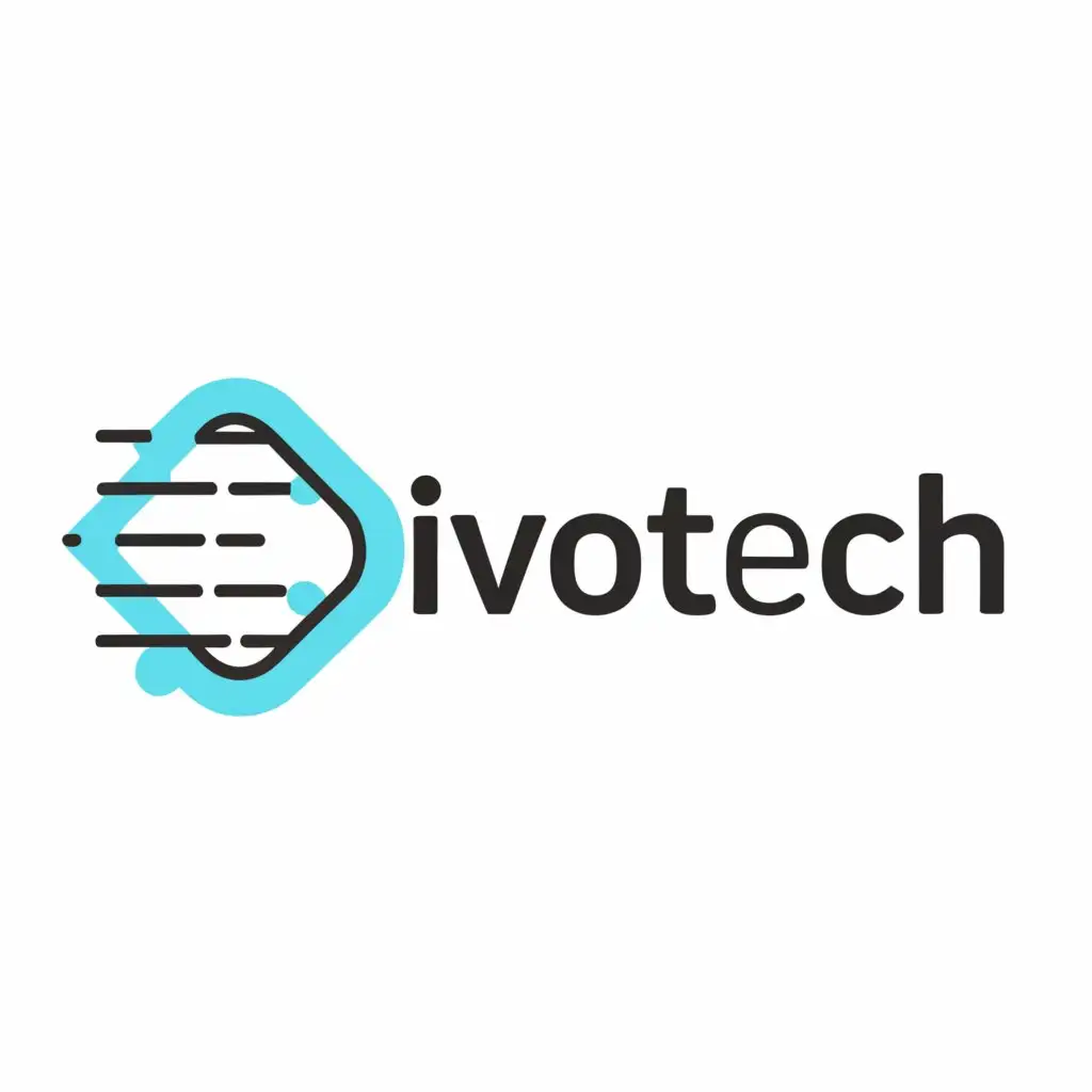 a logo design,with the text "IVOTECH with black and turquoise letters on a white background", main symbol:Camera lens,Moderate,clear background