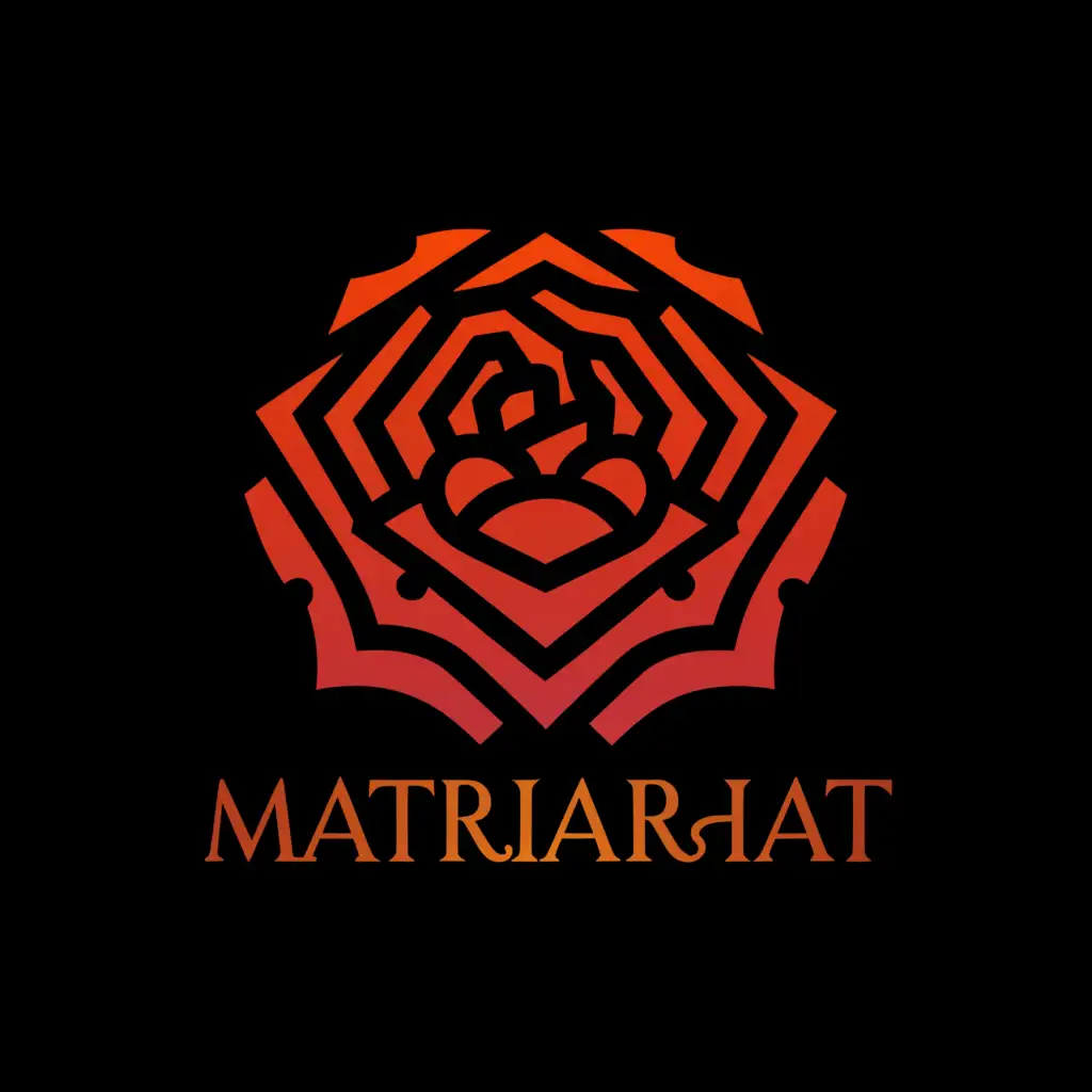 a logo design,with the text "MATRIARHAT", main symbol:Cover, strict, dark shades, roses,complex,be used in Entertainment industry,clear background